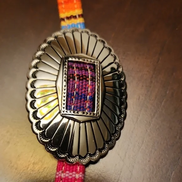 Tony Lama Multicolor Women's Belt with Silver Buckles